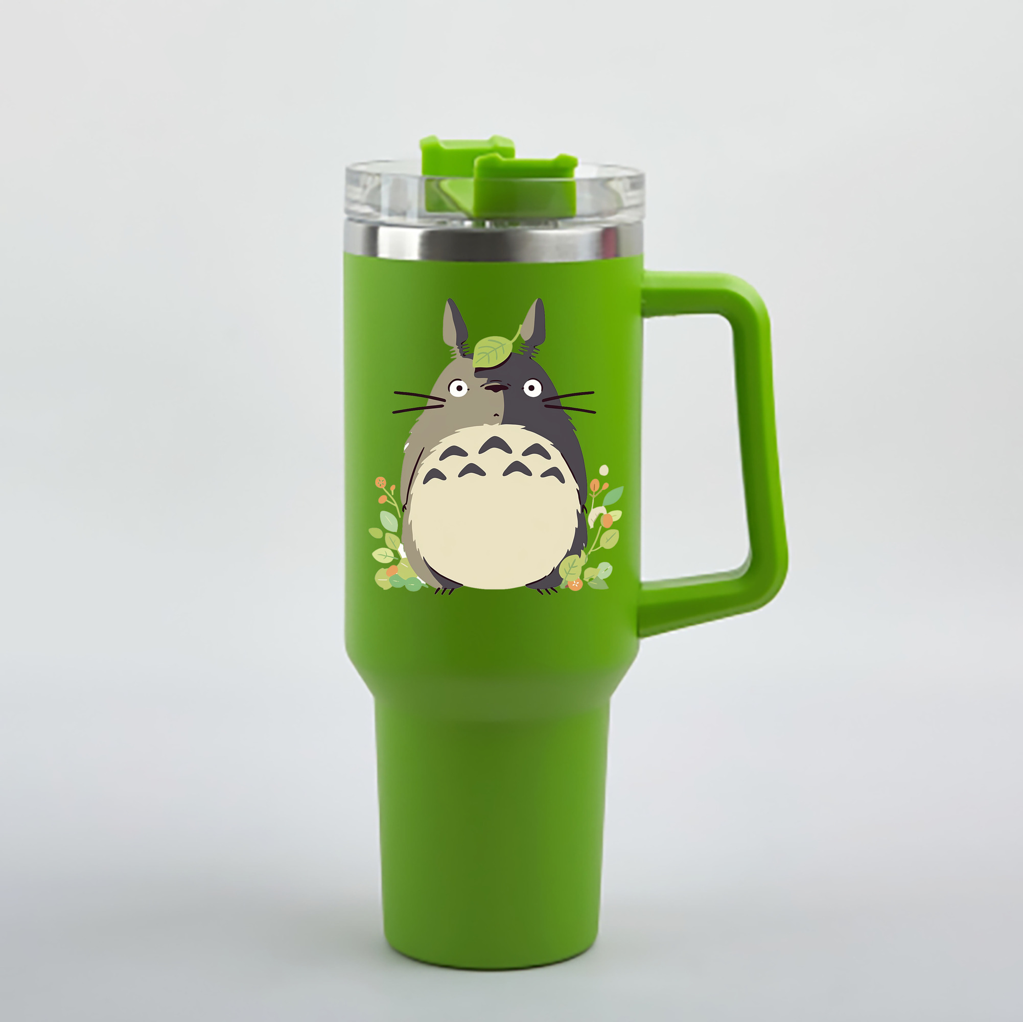 （画像用） となりのトトロ 草壁メイ 草壁サツキ My Neighbor Totoro Satsuki Kusakabe Mei Kusakabe 1200mL車用タンブラー - クリスタルステッカー（プラスチックストロー付き）